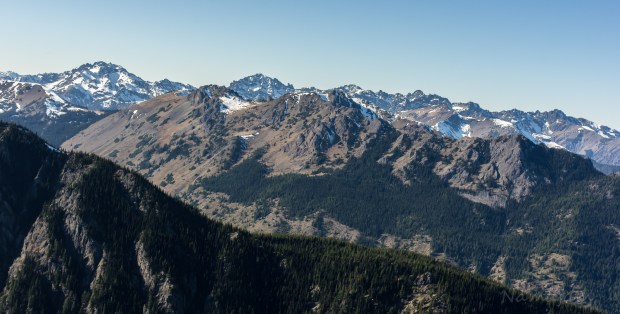 The peak on the left is Mt. Constance, 7756' (2,364 m). The tallest in the range but still majestic.