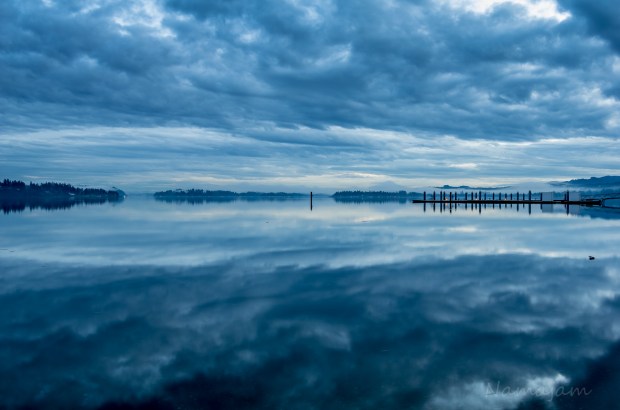 Unusually calm on the Puget Sound, Dye's inlet. 